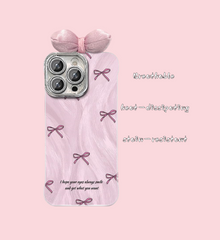 Purple Bow Half-Edge Stand iPhone Case