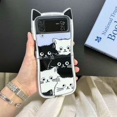 Cartoon Cat Samsung Flip Case