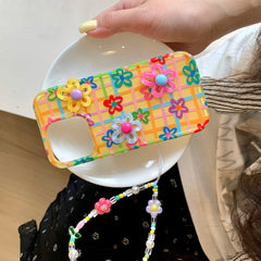 Dopamine Gingham Floral iPhone Case