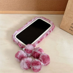 Leopard Furry Kickstand iPhone Case