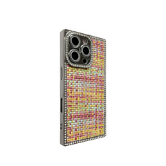 Square Electroplated Weave Pattern iPhone Case