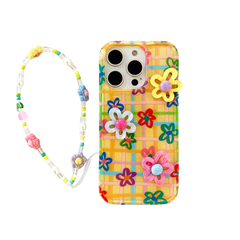 Dopamine Gingham Floral iPhone Case