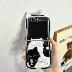 Cartoon Cat Samsung Flip Case