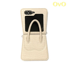 Crocodile print handbag style Samsung flip case