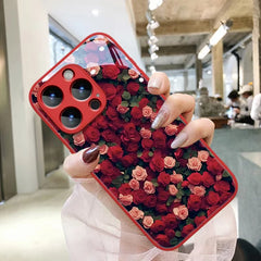 Full Screen Rose Bush iPhone Case